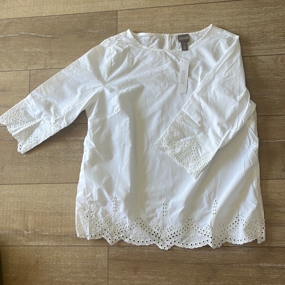 Chico's Tops - New Chico’s Tunic With Lacy Detail - Size 1 (8/M)